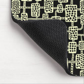 Abstract 041113 - Bleek geel op zwart Muismat (Hoek)