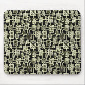 Abstract 041113 - Bleek geel op zwart Muismat (Voorkant)