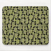 Abstract 041113 - Chalkgeel op zwart Muismat (Voorkant)