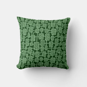 Abstract 041113 - Faded groen op donker bos groen Kussen