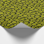 Abstract 041113 - Geel op zwart Cadeaupapier (Hoek)