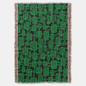 Abstract 041113 - Groen groen voor zwart Deken (Voorkant Verticaal)