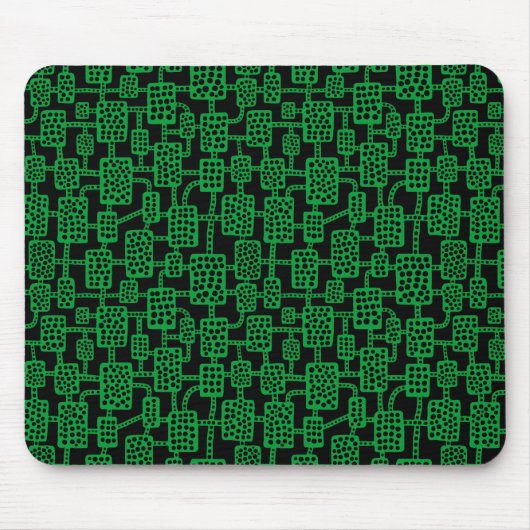 Abstract 041113 - Groen groen voor zwart Muismat (Voorkant)