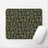 Abstract 041113 - Khaki op zwart Muismat (Met muis)