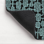 Abstract 041113 - Licht blauw groen op zwart Muismat (Hoek)