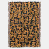 Abstract 041113 - Licht Sinaasappel op zwart Deken (Voorkant Verticaal)