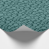 Abstract 041113 - Lt Blue Green op Dark Moss Green Cadeaupapier (Hoek)