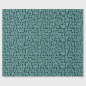 Abstract 041113 - Lt Blue Green op Dark Moss Green Cadeaupapier (Vlak)