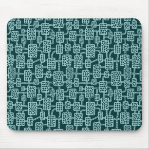 Abstract 041113 - Lt Blue Green op Dk Moss Green Muismat