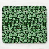 Abstract 041113 - Mint Green op zwart Muismat (Voorkant)