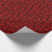Abstract 041113 - Rood op zwart Cadeaupapier (Hoek)