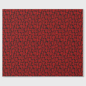 Abstract 041113 - Rood op zwart Cadeaupapier (Vlak)