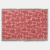 Abstract 041113 - Roze en armroze Deken (Voorkant)