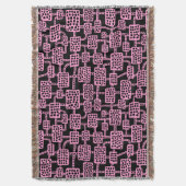 Abstract 041113 - Roze op zwart Deken (Voorkant Verticaal)