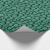 Abstract 041113 - Turquoise op zwart Cadeaupapier (Hoek)
