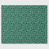 Abstract 041113 - Turquoise op zwart Cadeaupapier (Vlak)