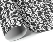 Abstract 041113 - White on Black Cadeaupapier (Rol Hoek)