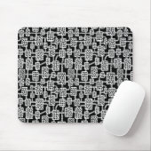 Abstract 041113 - White on Black Muismat (Met muis)