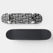 Abstract 041113 - White on Black Skateboard (Horizontaal)