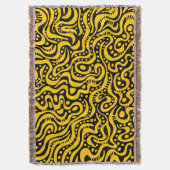 Abstract 041211 - Amber op zwart Deken (Voorkant Verticaal)