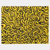 Abstract 041211 - Amber op zwart Fleece Deken (Voorkant (Horizontaal))