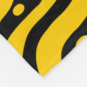 Abstract 041211 - Amber op zwart Fleece Deken (Hoek)