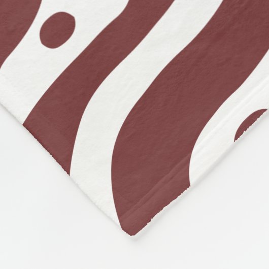 Abstract 041211 - Bruin in wit Fleece Deken (Hoek)