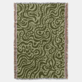 Abstract 041211 - Donkere olijfolie op Khaki Deken (Voorkant Verticaal)