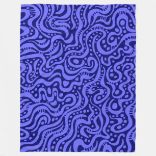 Abstract 041211 - Elektrisch blauw op de diepzeema Fleece Deken