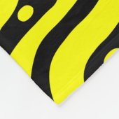 Abstract 041211 - Geel op zwart Fleece Deken (Hoek)