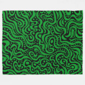 Abstract 041211 - Groen groen voor zwart Fleece Deken (Voorkant (Horizontaal))
