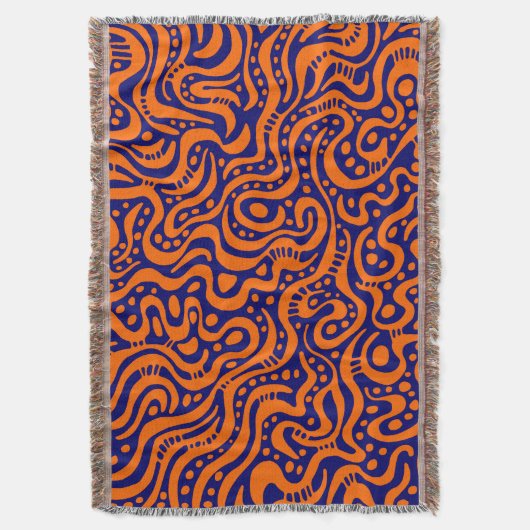 Abstract 041211 - Oranje en diepzeemacht Deken (Voorkant Verticaal)