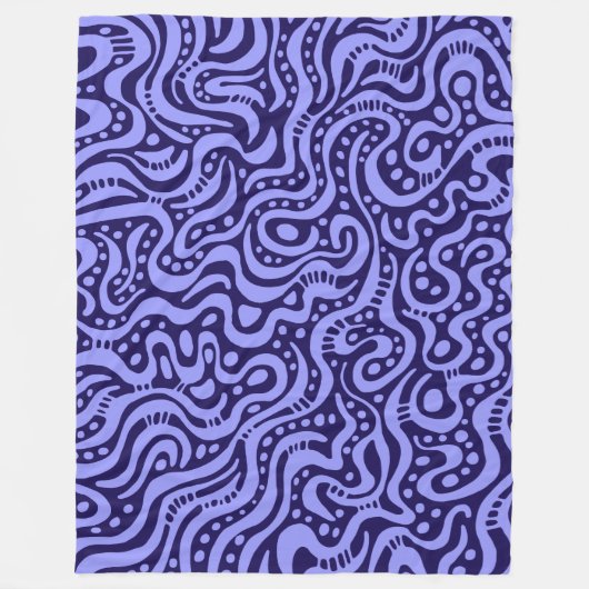 Abstract 041211 - Pastelblauw op 150a51 Fleece Deken (Voorkant)