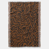 Abstract 041211 - Walnut op zwart Deken (Voorkant Verticaal)