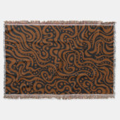 Abstract 041211 - Walnut op zwart Deken (Voorkant)