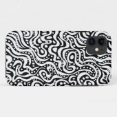 Abstract 041211 - White on Black Case-Mate iPhone Case (Achterkant (horizontaal))