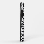 Abstract 041211 - White on Black Case-Mate iPhone Case (Achterkant/rechts)