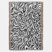 Abstract 041211 - White on Black Deken (Voorkant Verticaal)