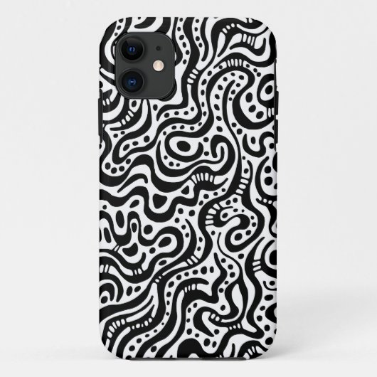 Abstract 041211 - Zwart-wit Case-Mate iPhone Case (Achterkant)