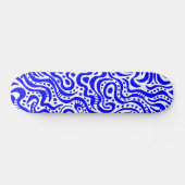 Abstract 041211v1 - Blauw op wit Persoonlijk Skateboard (Horizontaal)