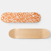 Abstract 041211v1 - Sinaasappel op wit Persoonlijk Skateboard (Horizontaal)