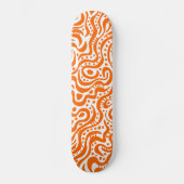 Abstract 041211v1 - Sinaasappel op wit Persoonlijk Skateboard (Voorkant)