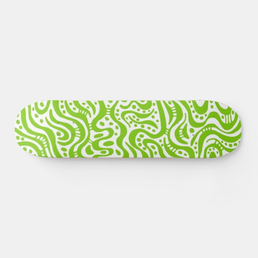 Abstract 041211v2 - Martian Green over White Skateboard (Horizontaal)
