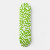 Abstract 041211v2 - Martian Green over White Skateboard (Voorkant)