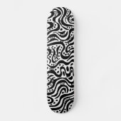 Abstract 041211v2 - Zwart op hout Persoonlijk Skateboard (Voorkant)