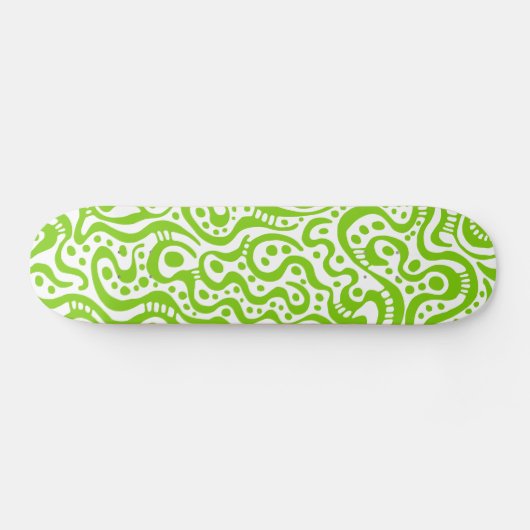 Abstract 041211v3 - Martian Green over White Skateboard (Horizontaal)