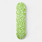 Abstract 041211v3 - Martian Green over White Skateboard (Voorkant)