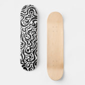 Abstract 041211v3 - Zwart op hout Persoonlijk Skateboard (Voorkant)