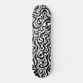 Abstract 041211v3 - Zwart op hout Persoonlijk Skateboard (Voorkant)