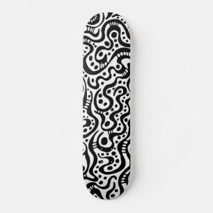 Abstract 041211v3 - Zwart op hout Persoonlijk Skateboard